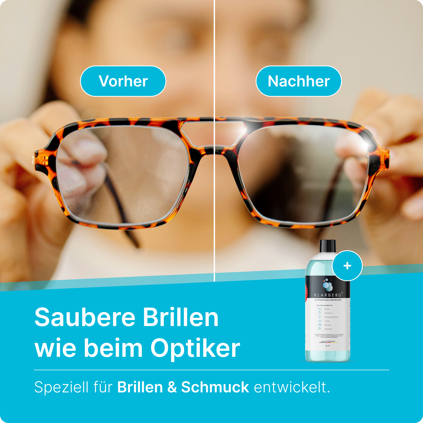 KLARBERG® Ultraschallreinigungsgerät Brille, Schmuck, Zahnprothesen
