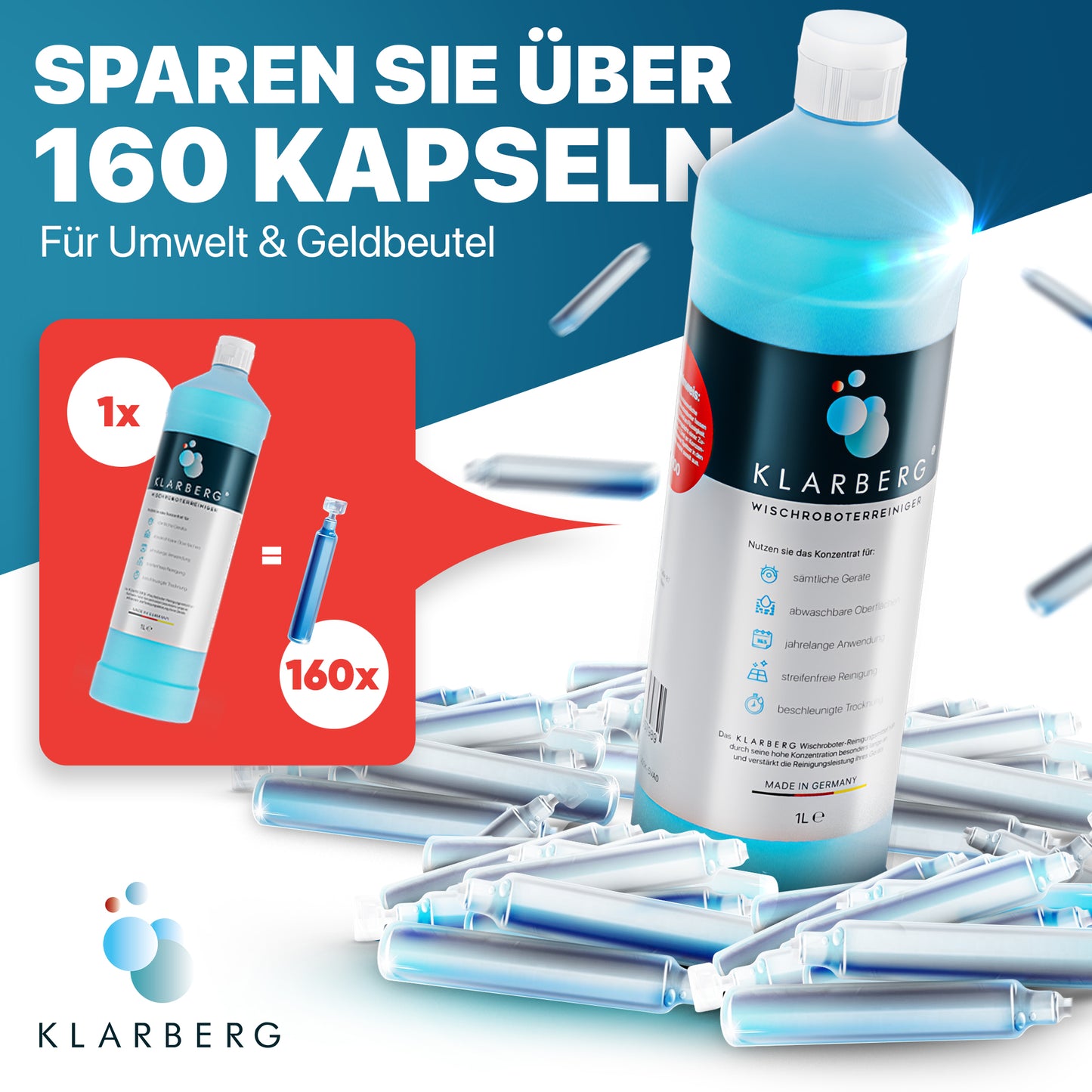 KLARBERG® Wischroboter Reinigungsmittel - Hochkonzentrat