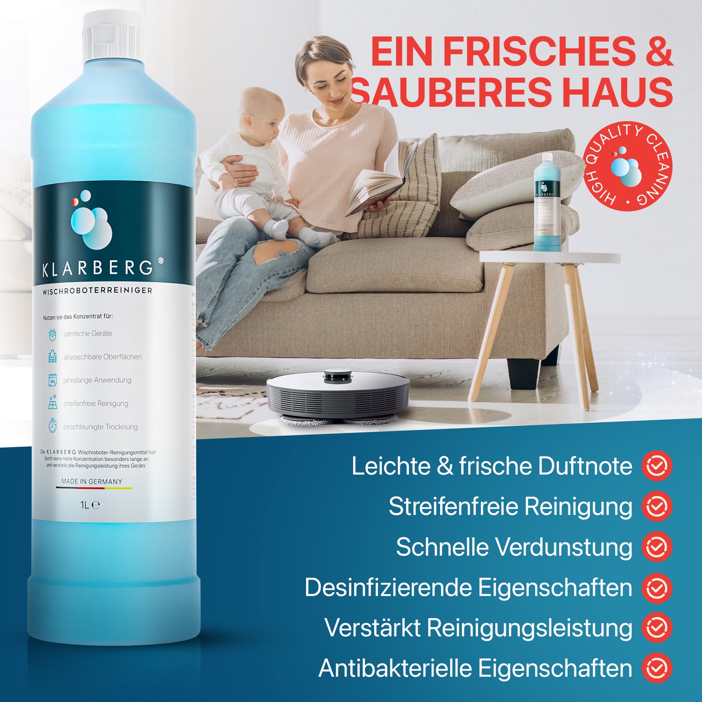 KLARBERGĀ® wiping robot cleaning agent - highly concentrated