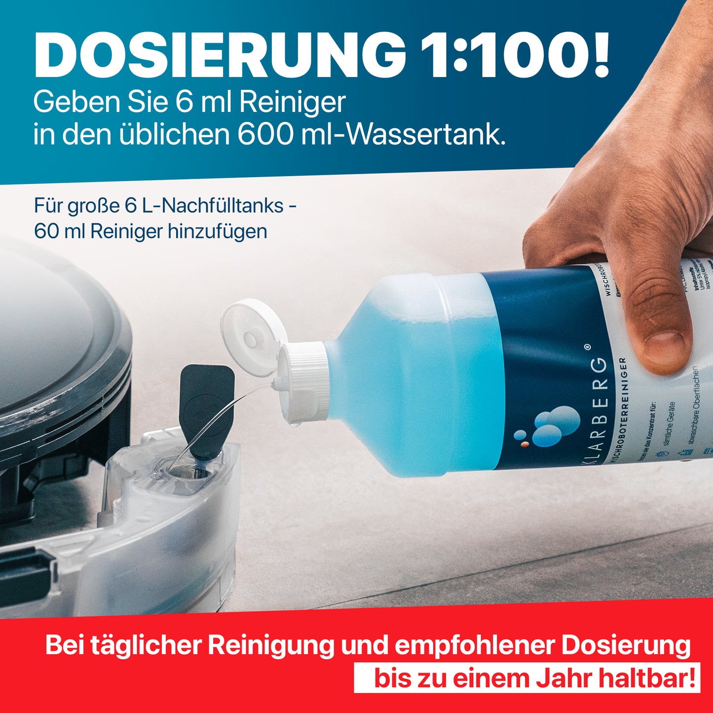 KLARBERGĀ® wiping robot cleaning agent - highly concentrated