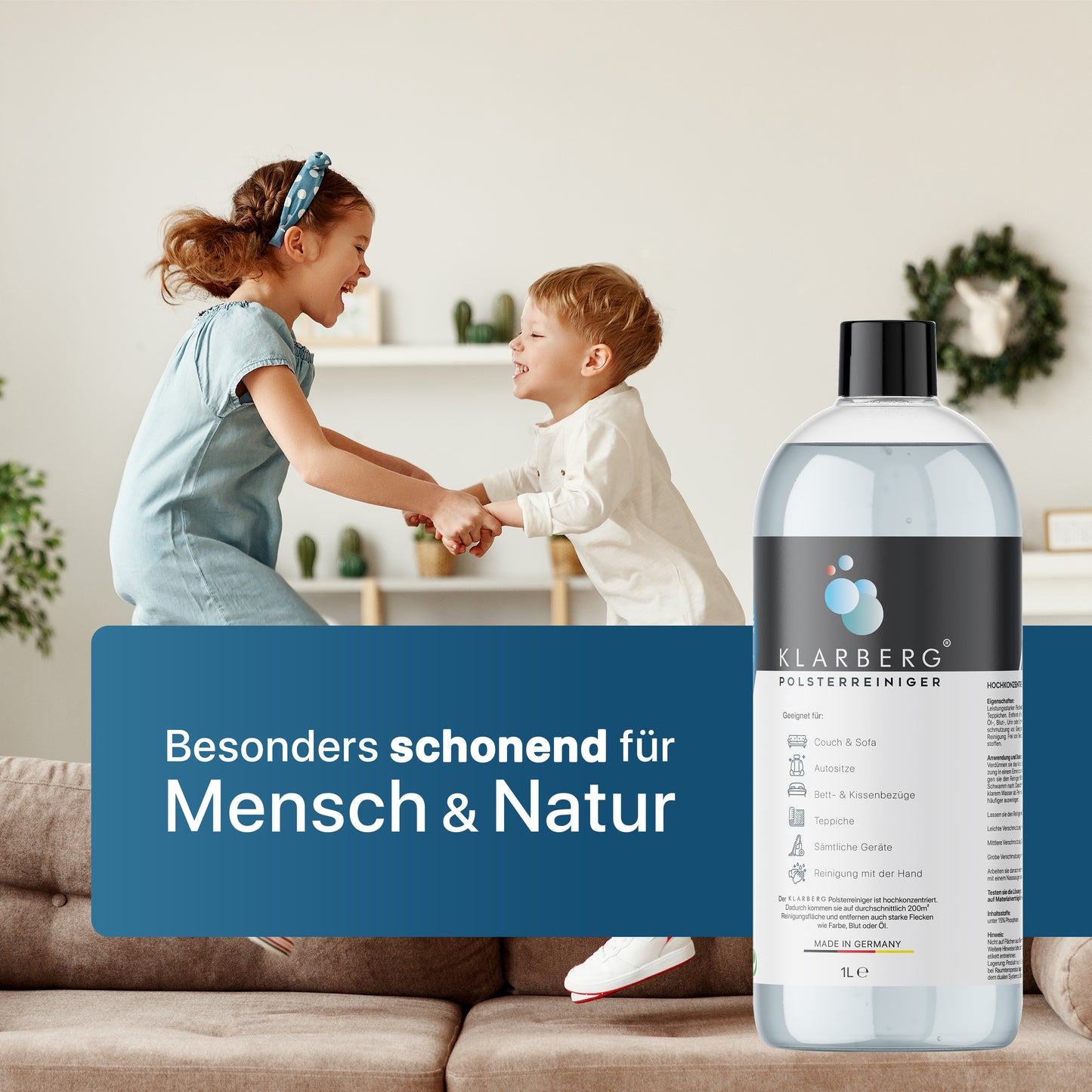 KLARBERG - Upholstery cleaner concentrate - Suitable for sofa, carpet and car seats