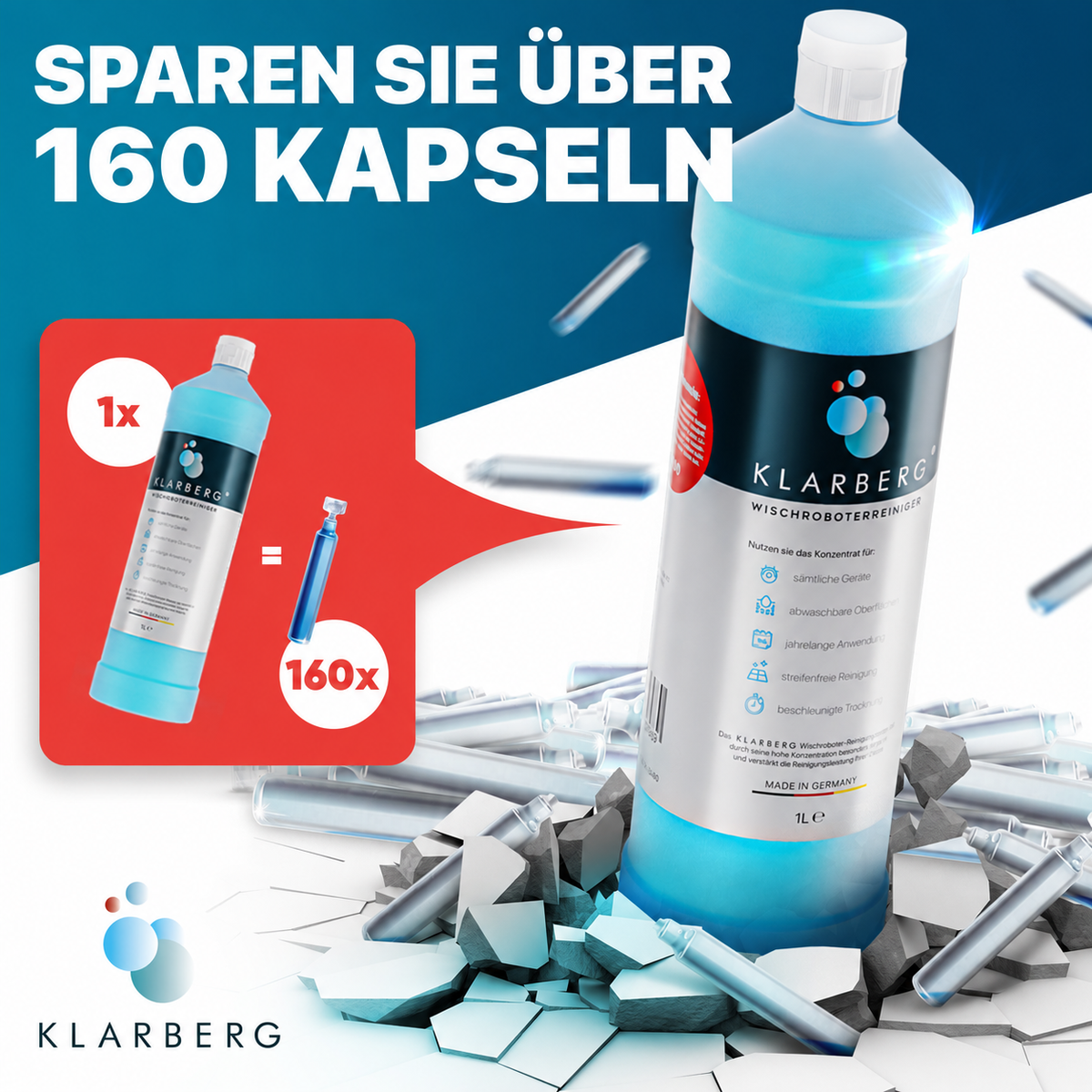 KLARBERG® Wischroboter Reinigungsmittel - Hochkonzentrat