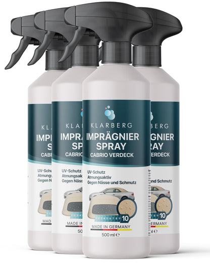KLARBERG Imprägnierspray - Imprägnierung für Cabrio Verdeck