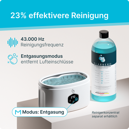KLARBERG® Ultraschallreinigungsgerät Brille, Schmuck, Zahnprothesen