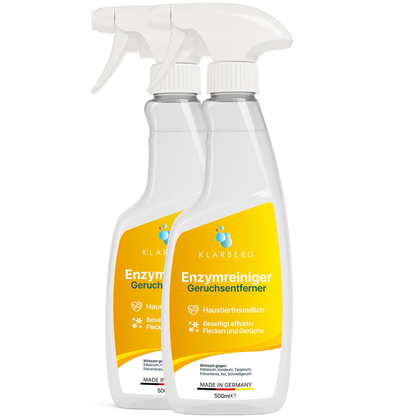 KLARBERG® Enzymreiniger 500 ml - Hundeurin Katzenurin Geruchsentferner